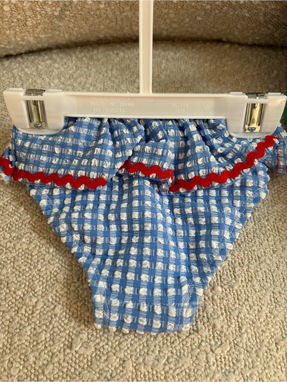 Baby Gingham Ruffle Bikini - Picture 3 of 7